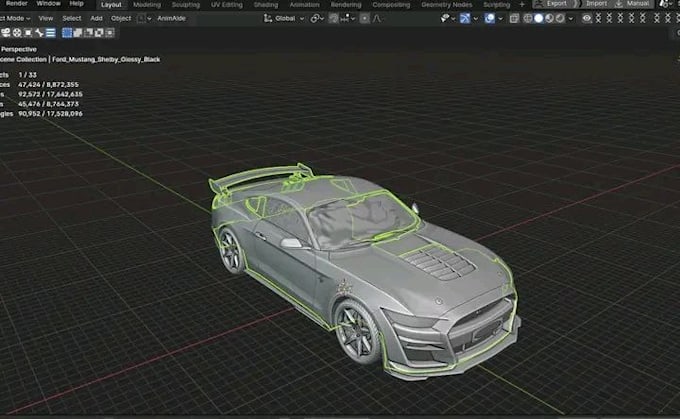 Gig Preview - Do 3d car modeling, car design 3d car interior and exterior for 3d car rendering