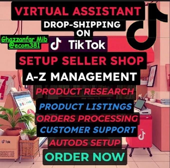 Gig Preview - Set up and run your tiktok dropshipping shop with a to z management