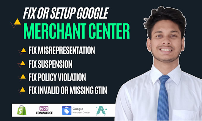 Gig Preview - Fix google merchant center suspension and gmc misrepresentation for shopping ads