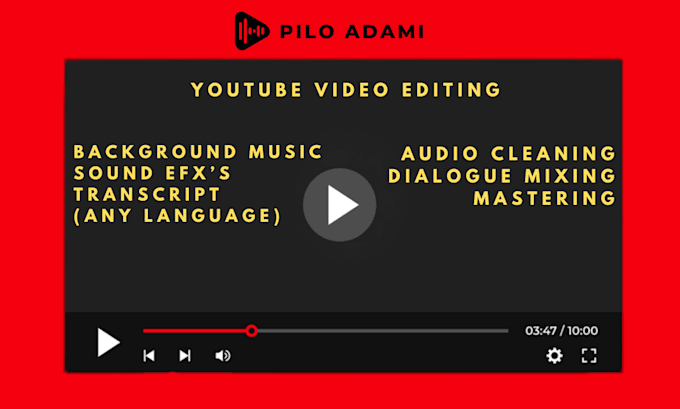 Gig Preview - Curate and match audio to your youtube video background music, sound efxs