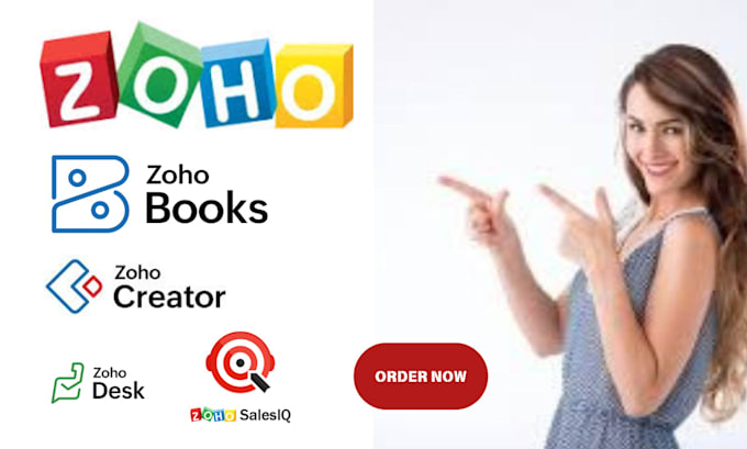 Gig Preview - Setup zoho crm zoho book zoho creator zoho one zoho salesiq workflow automation