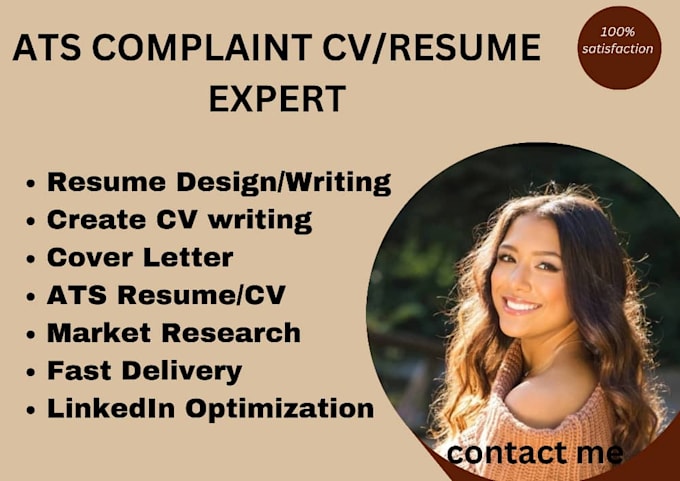 Gig Preview - Do your ats resume writing, cv writing, cover letter, optimize linkedin