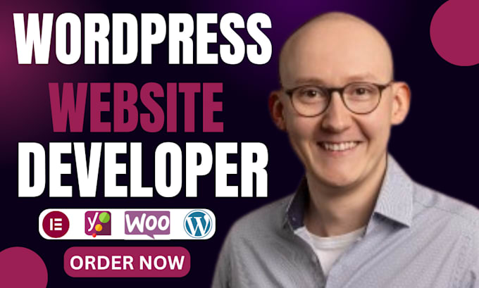 Gig Preview - Create wordpress website design, redesign wordpress business website development