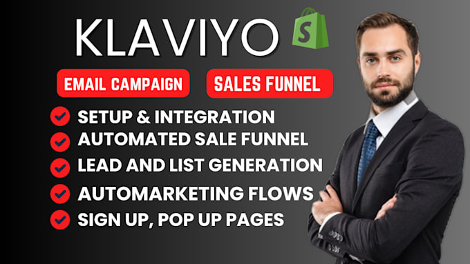 Gig Preview - Boost your shopify store with expert klaviyo email marketing flows