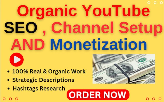 Gig Preview - Youtube video SEO, channel setup, and monetization service