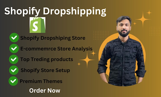 Gig Preview - Build your shopify dropshipping store shopify business website