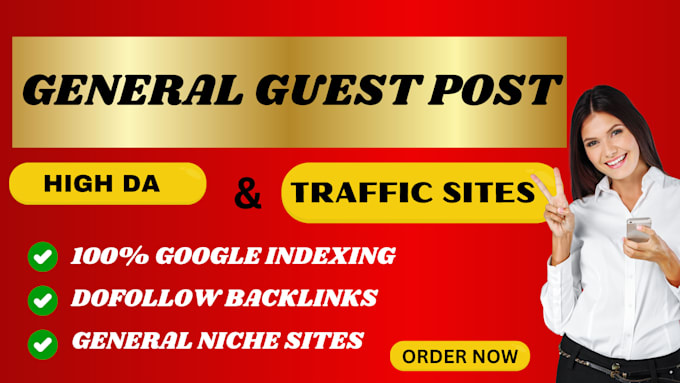 Gig Preview - Publish general guest post on general blogs, general backlinks