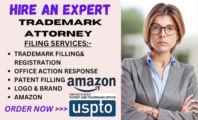 Gig Preview - Do trademark attorney, registration and renewal at uspto for amazon brand