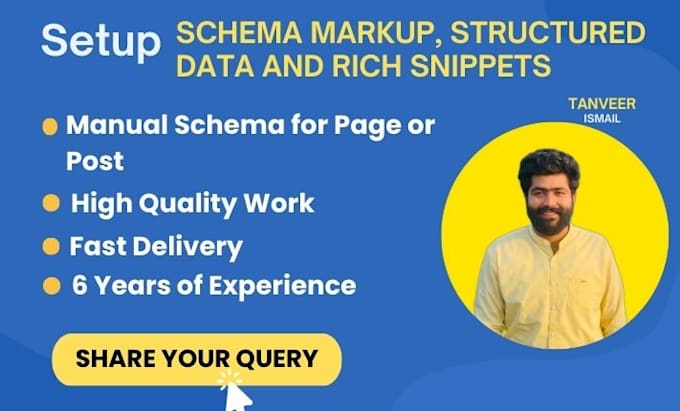 Gig Preview - Setup schema markup, structured data and rich snippets on any website