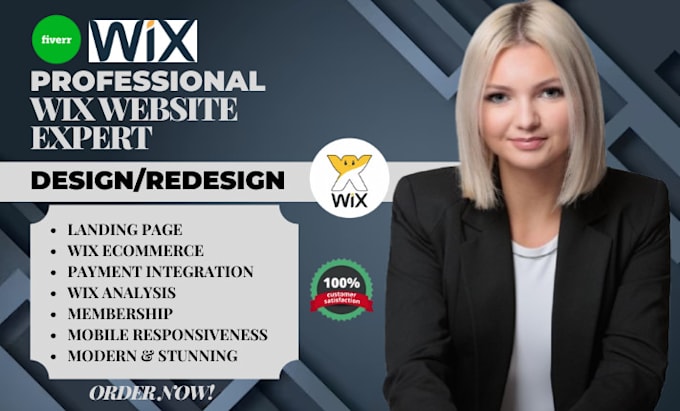 Gig Preview - Do wix website design, wix redesign , wix ecommerce, wix landing page, wix seo