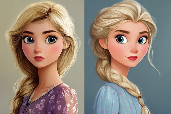 Bestseller - paint your cartoon portrait in disney style