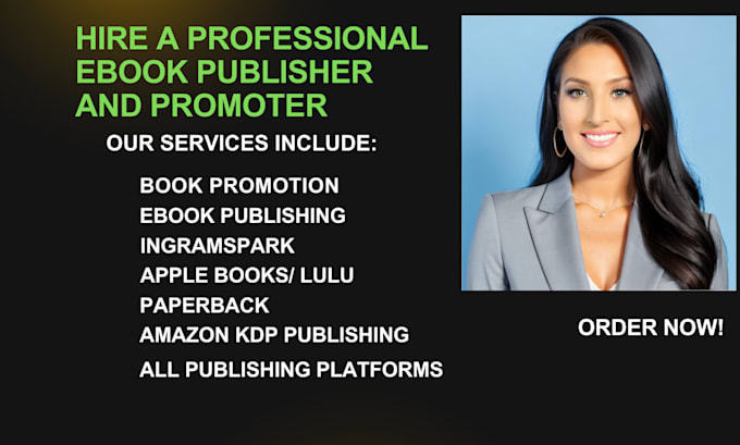 Gig Preview - Do ebook publishing paperback promotion on amazon KDP ingramspark lulu applebook