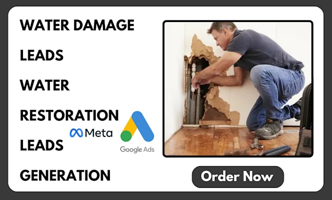 Gig Preview - Generate water damage leads water restoration leads mitigation landing page