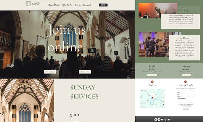 Gig Preview - Design church website, evangelism, ministry website, charity website