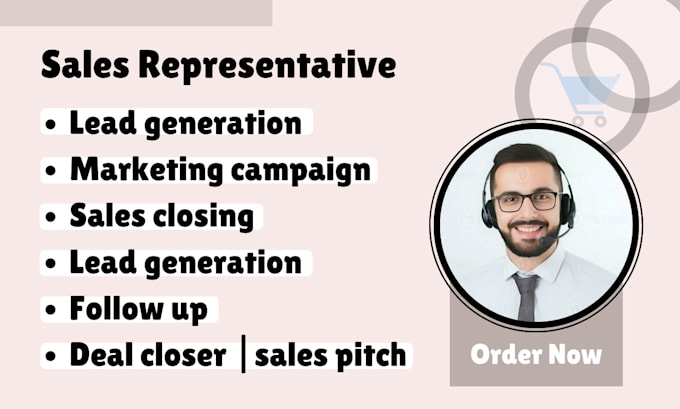 Gig Preview - Do sales rep marketing campaign sales closing lead follow up deal closer sale