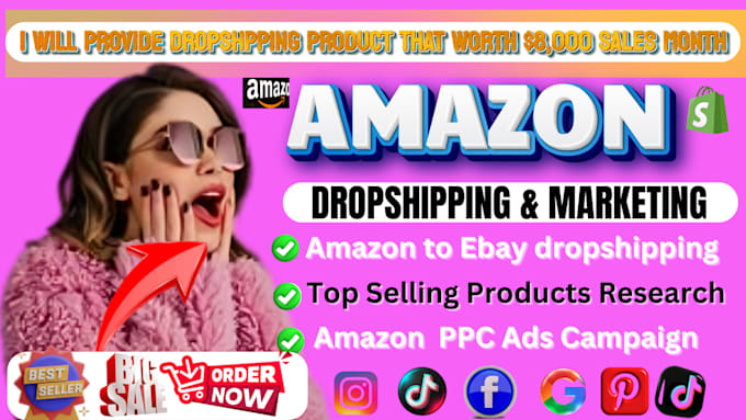 Gig Preview - Find you a winning product for your dropshipping store or amazon business