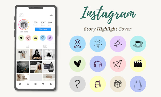 Gig Preview - Design attractive an instagram story highlight cover in 24 hours