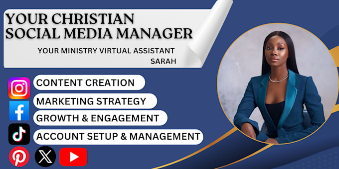 Gig Preview - Be your christian social media marketing manger