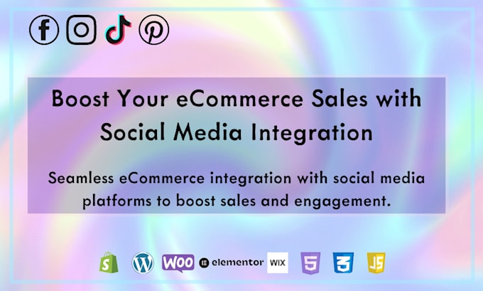 Gig Preview - Boost your ecommerce store with social media integration