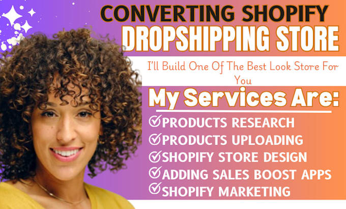 Gig Preview - Create shopify dropshipping store, shopify website, shopify store redesign