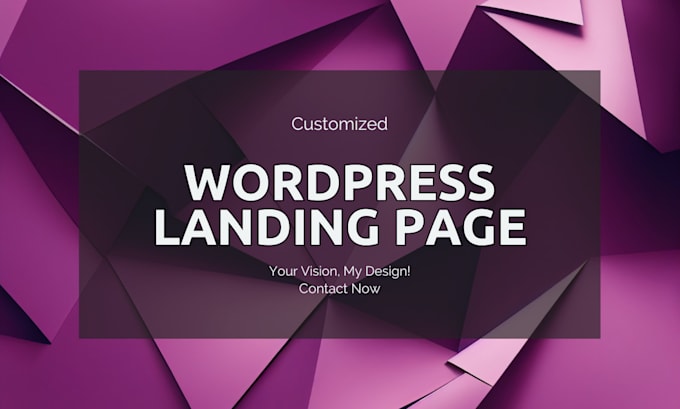 Gig Preview - Custom wordpress landing pages delivered in record time