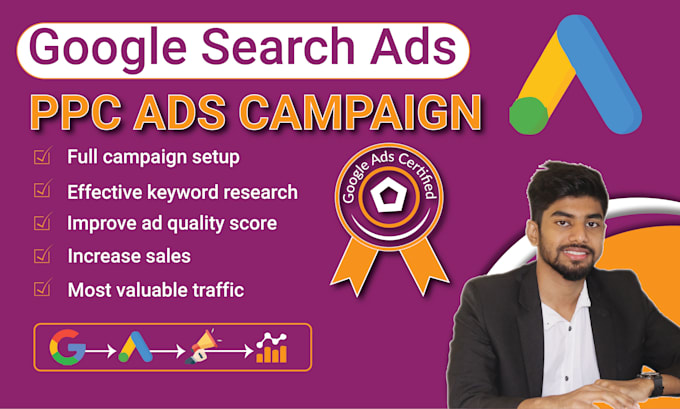 Gig Preview - Setup a profitable google search ads campaign adwords ppc ad