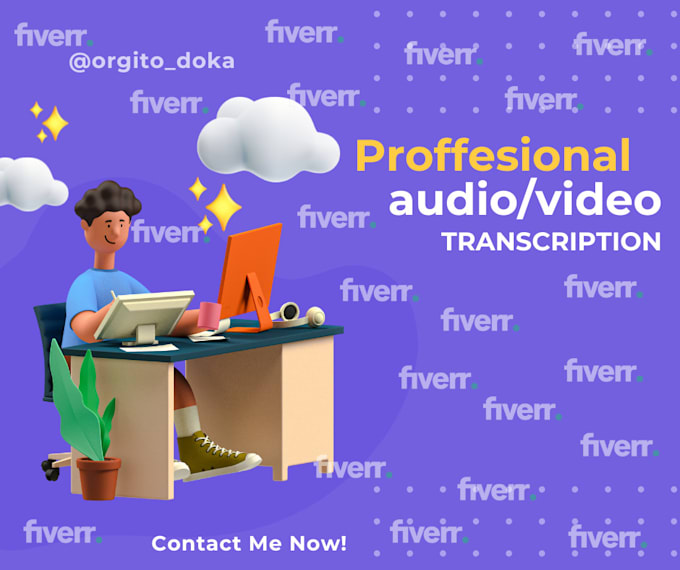 Gig Preview - Accurate and proffesional audio or video transcription