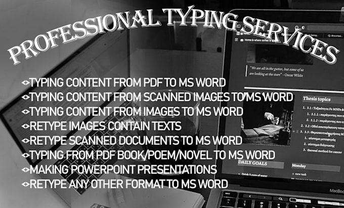 Bestseller - do your typing jobs fast and accurately and social media accounts creation