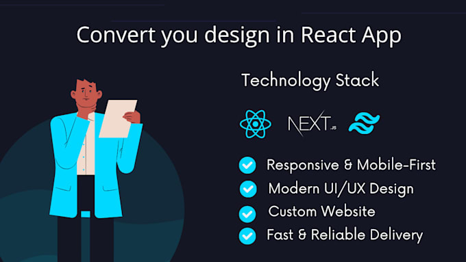 Gig Preview - Convert your design into a reactjs application