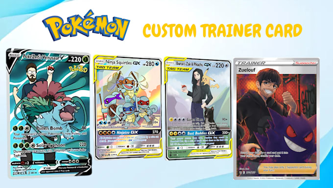 Gig Preview - Draw custom pokemon trainer tcg, card game, pokemon card, anime illustration