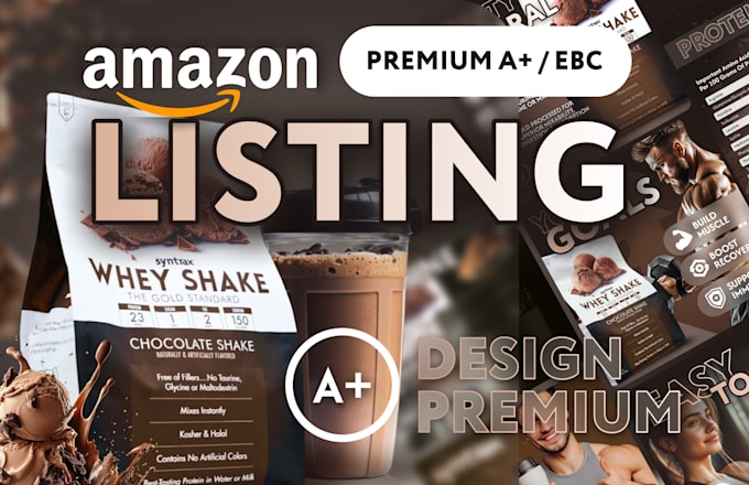 Gig Preview - Design amazon listing, a plus product photo editing, amazon product infographic