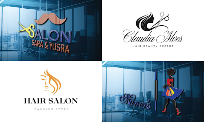 Gig Preview - Design modern luxury logo for barber shop and beauty salon