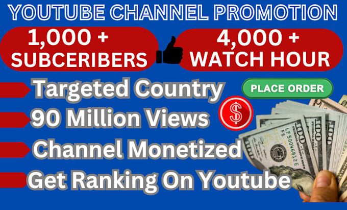 Bestseller - do youtube video promotion grow usa playlist channel monetization subscription