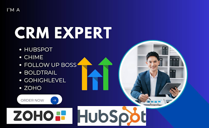 Gig Preview - Setup hubspot CRM, lofty, boldtrail, kvcore, follow up boss, chime, pipedrive