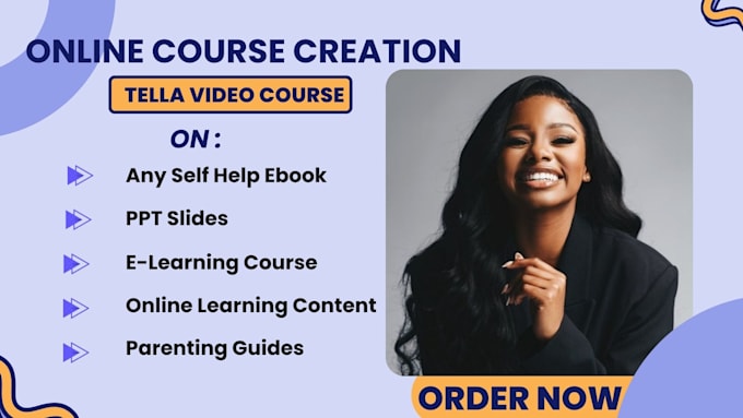 Gig Preview - Create engaging tella course video and self help content for your online program