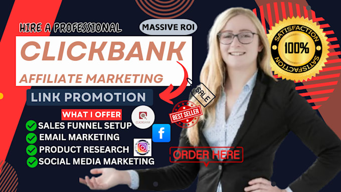 Gig Preview - Autopilot clickbank affiliate marketing, link promotion sales with sales funnel