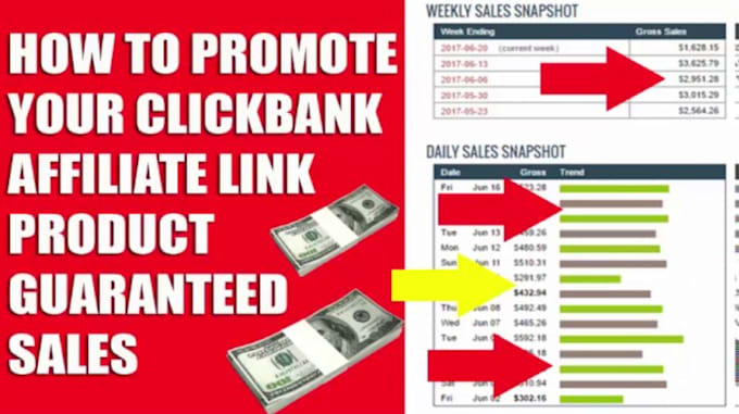 Gig Preview - Clickbank affiliate link promotion, affiliate link promotion