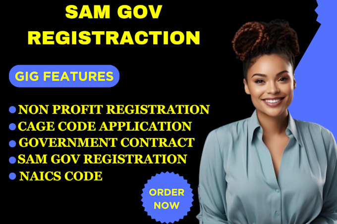 Gig Preview - Do sam gov registration non profit uei ein cage code registration