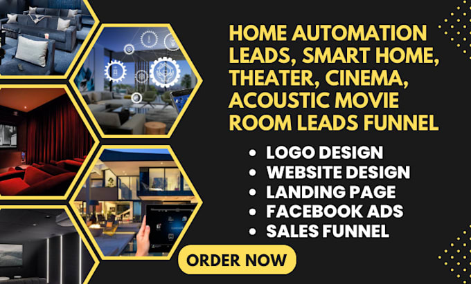 Gig Preview - Generate home automation smart home theater cinema acoustic movie room leads