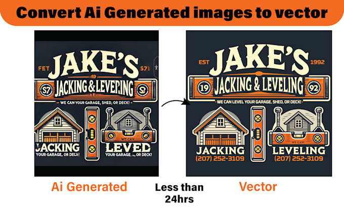 Gig Preview - Convert your ai generated image to vector or transparent png