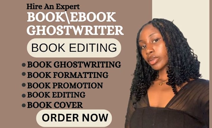 Gig Preview - Ghostwrite ebook, book formatting and editing, write ebook, ghost book writer