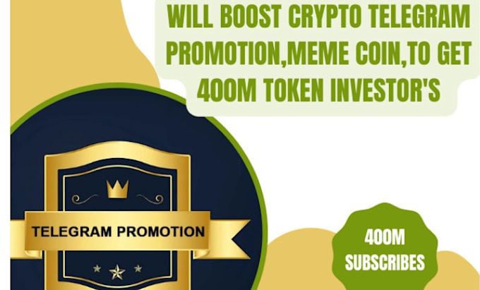 Gig Preview - Crypto telegram promotion, cto, memecoin, pump fun promotion to 500k investors