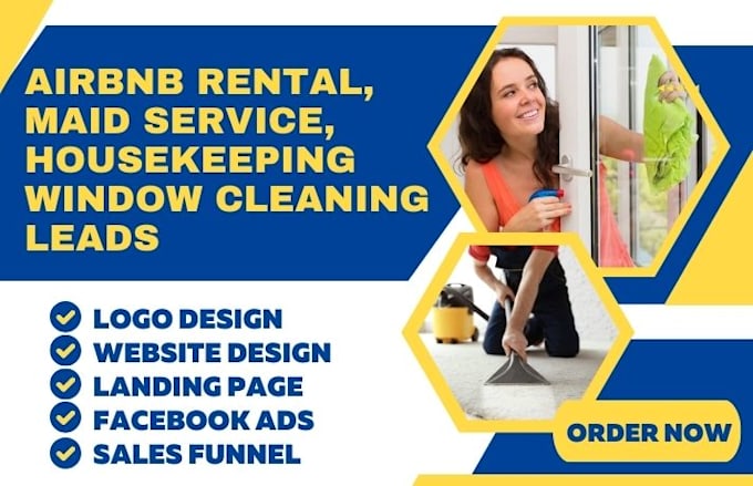 Gig Preview - Deep airbnb vacation rental housekeeping maid service window cleaning leads