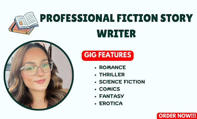 Gig Preview - Be your fiction story writer, ebook ghostwriter, book writer, ebook writer