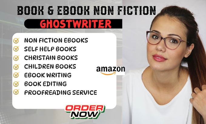 Gig Preview - Be your non fiction ghostwriter ebook writer, and book cover design