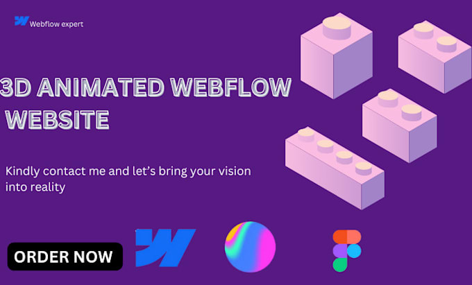 Bestseller - create an interactive 3d animated webflow website using webflow or framer