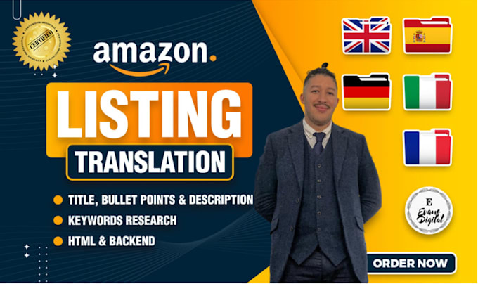 Gig Preview - Translate amazon product listing into italian ,french,german and spanish