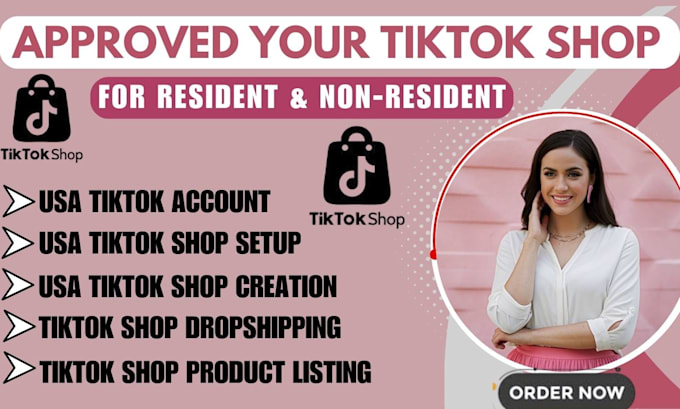 Gig Preview - Create USA tiktok shop for non resident be your business representative for llc