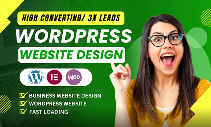 Gig Preview - Do business wordpress website design or elementor landing page