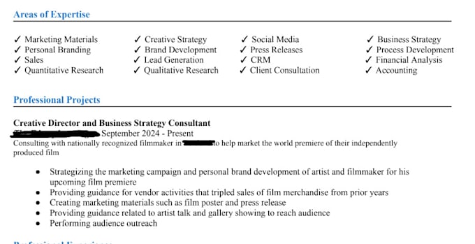 Gig Preview - Marketing plan and personal branding